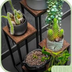 Blomställning, hylla för blommor, växter, krukor, fristående, 4 hyllor, loft