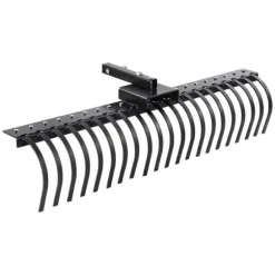 Bogsering bakom landskapskratta 60, Dethatcher-raka med 21 stålpinnar, effektiv borttagning av mossa, ergonomisk design