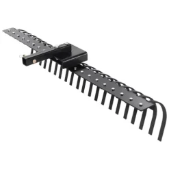 Bogsering bakom landskapskratta 60, Dethatcher-raka med 21 stålpinnar, effektiv borttagning av mossa, ergonomisk design