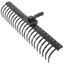 Bogsering bakom landskapskratta 60, Dethatcher-raka med 21 stålpinnar, effektiv borttagning av mossa, ergonomisk design