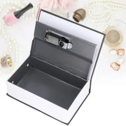 Bokformad stålskåp Klassisk hemlig bok Säkerhetslås Lösenord Typ Hushållsförvaringslåda Svart