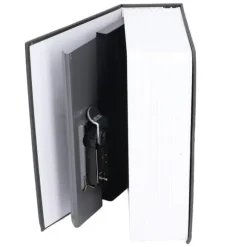 Bokformad stålskåp Klassisk hemlig bok Säkerhetslås Lösenord Typ Hushållsförvaringslåda Svart