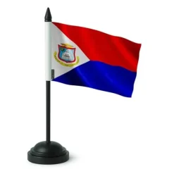 Bordduk - Saint-Martin - 14 x 21 cm - Polyester - Plaststång - Tryck Fram/Bak