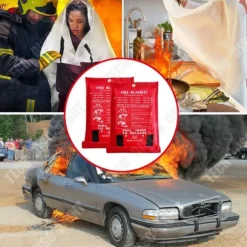 Brandfilt - TD - 4 pack - 100 x 100 cm - Glasfiber - Motstånd upp till 580°C