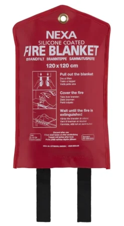 Brandfilt NEXA silikon 120x120cm röd