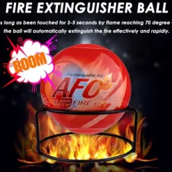 Brandpulverboll, Lättvikts 1,3 kg, Automatisk aktivering vid 70°C, Hög ljudnivå 150 dB Alarm
