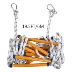 Brandstege - Repstege - Robust - 2 Krokar - Snabb Användning - För Nödutrymning - Bärbar - Mångsidig