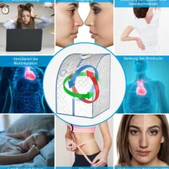 Bärbar Ångbastu, 78x87x100 cm, Silver