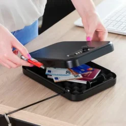 Bärbart Kassaskåp - Svart - Järn