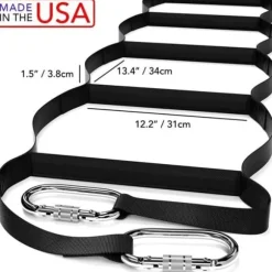 Bördstege för Barn eller Vuxna Nödstegsstege för 2-våningshus Inkl. Karbiner - ISOP