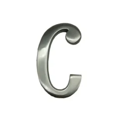 Brev C Nickel Matt 10 Cm Osynlig Fäste Edm. Inkluderar Fäste.