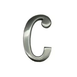 Brev C Nickel Matt 10 Cm Osynlig Fäste Edm. Inkluderar Fäste.