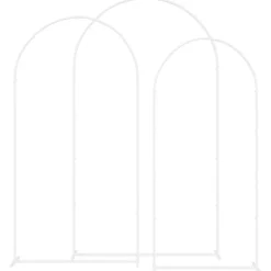 Bröllopsbåge 3 pcs Vit Stål