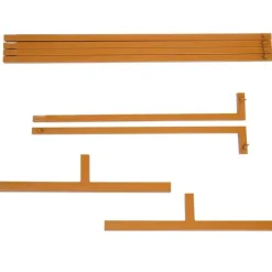 Bröllopsbåge för trädgård, fyrkantig metallbåge med baser, 6,6 × 4,9 ft, gul, storlek M