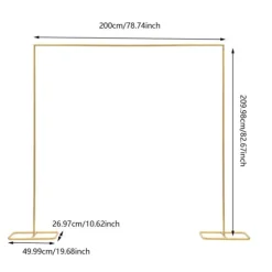 Bröllopsbåge, hållbar järnkonstruction, mångsidig för evenemang och trädgårdar,Guld