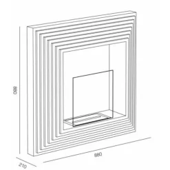 Brännare - KORE - BIOCAMINO RUBY ELYSIUM - Målade stål - Bioetanol - 45 cm i höjd