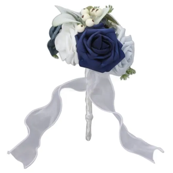 Brudbukett med livfulla färger, romantiska, handgjorda, eleganta, bärbara blommor, för fester, kontor, butiker, trädgårdar, brudtärnestil, 25x14cm/9, | CDON