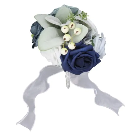 Brudbukett med livfulla färger, romantiska, handgjorda, eleganta, bärbara blommor, för fester, kontor, butiker, trädgårdar, brudtärnestil, 25x14cm/9, | CDON