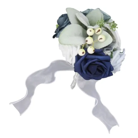 Brudbukett med livfulla färger, romantiska, handgjorda, eleganta, bärbara blommor, för fester, kontor, butiker, trädgårdar, brudtärnestil, 25x14cm/9, | CDON