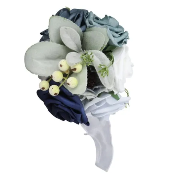 Brudbukett med livfulla färger, romantiska, handgjorda, eleganta, bärbara blommor, för fester, kontor, butiker, trädgårdar, brudtärnestil, 25x14cm/9, | CDON