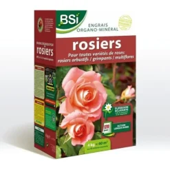 BSI - Organiskt gödselmedel - För alla typer av rosor - Strålande blomning - Långvarig - 4 kg - 40 m²