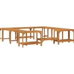 Bubbelbad Omgivning Brun 230 x 230 cm Massivt Akaciaträ