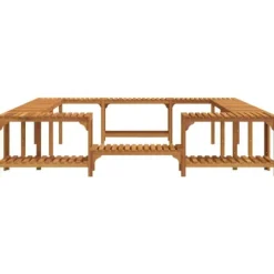 Bubbelbad Omgivning i Solid Akaciaträ | Färg: Brun | Storlek: 250x250 cm