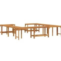 Bubbelbad Omgivning i Solid Akaciaträ | Färg: Brun | Storlek: 250x250 cm