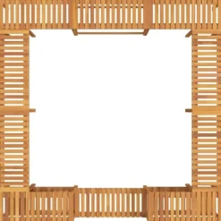 Bubbelbad Omgivning i Solid Akaciaträ | Färg: Brun | Storlek: 250x250 cm