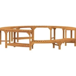 Bubbelbadomgång av massivt akaciaträ - Utomhus inneslutning | Diameter: Ø255 cm | Färg: Brun