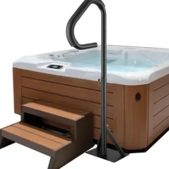 Bubbelpool handledare, 360° vridbar, justerbar höjd 35"-57", rostsäker aluminium, glidunderlag, 600 LBS kapacitet.