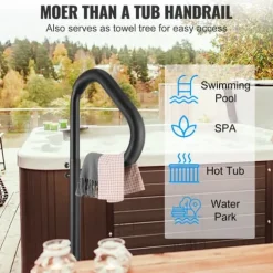 Bubbelpool handledare, 360° vridbar, justerbar höjd 35