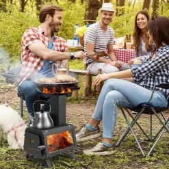Camping Spisvärmare, 28×20×37 cm, Svart