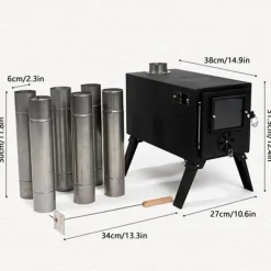 Camping Vedspis, Bärbar Design, Effektiv Bränsleanvändning,kallvalsat stål
