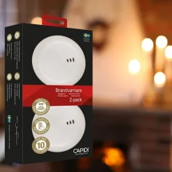 CAPIDI Brandvarnare 2-pack Vit