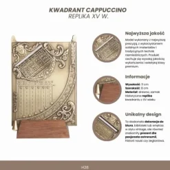 Cappuccino-kvadrant – replika från 1400-talet – present till astronomen eller sjömannen – H28