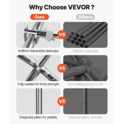 Carport, 365x609x302 cm, Grå, Stålram