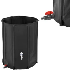 [casa.pro]® Hopfällbar regnvattentunna-500 l-80x98cm