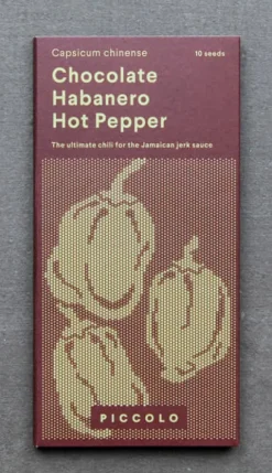 Chilipeppar seeds, Chocolate Habanero, Piccolo