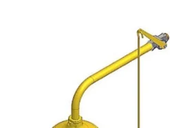 CMA Nöddusch horisontell - CMA 1 väggstång plast St