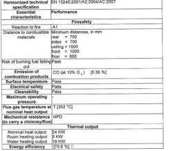 CV Vedspis - stål - fristående - 26kw