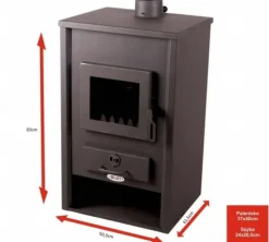 CV vedspis med vattenmantel - 22 kW - antracit