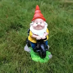 Cykelturer, dvärgar, dvärgar, gårdsstatyer, trädgårdsdvärgar, dekorativa skulpturer, ornament, harts