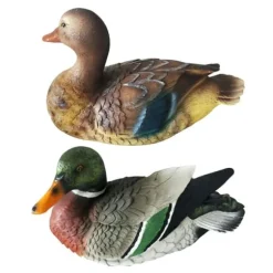 Damm Flytande Anka Staty Flytande Dammdekor Anka Skulptur för Trädgård Damm Pooldekor