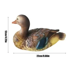 Damm Flytande Anka Staty Flytande Dammdekor Anka Skulptur för Trädgård Damm Pooldekor