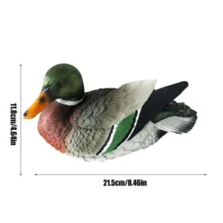 Damm Flytande Anka Staty Flytande Dammdekor Anka Skulptur för Trädgård Damm Pooldekor