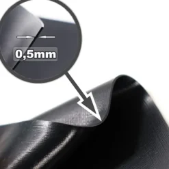 Dammfoder PVC 7 m x 2 m 0,5 mm Svart Trädgårdsdammfoder