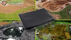 Dammfoder PVC 9 m x 6 m 0,5 mm Svart Trädgårdsdammfoder