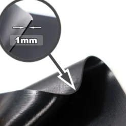 Dammfoder PVC 5 m x 2 m 1,0 mm Svart Trädgårdsdammfoder