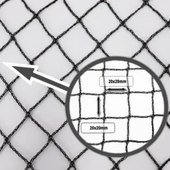 Dammnät 22 m x 20 m Svart Fiskdammsnät Bladnät Nät Fågelskyddsnät robust